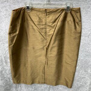 Harold's size 8 dupioni silk gold lined skirt